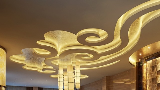 西安碧水藍(lán)天溫泉洗浴中心大堂設(shè)計(jì)圖