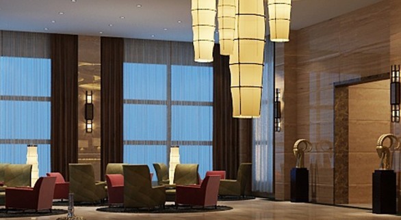 西安碧水藍(lán)天溫泉洗浴中心大堂設(shè)計(jì)圖